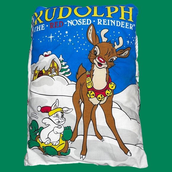 Vintage 1996 Wicklow Co. Rudolph The Red-Nosed Reindeer 13"x10" Plush Book - Picture 1 of 6